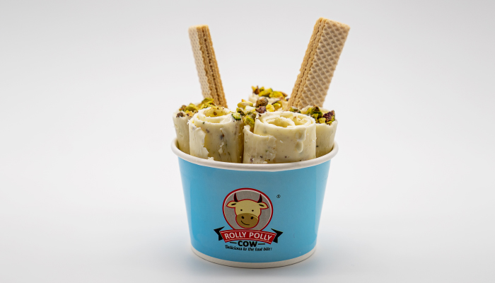 Pistachios Kulfi Non-Dairy Rolly Polly Rolls