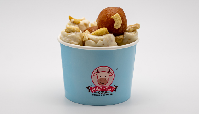 Gulab Jamun Kulfi Ice Cream Rolls
