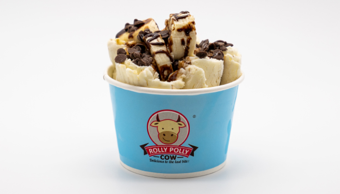 Banana Nut Chocolate Ice Cream Rolls