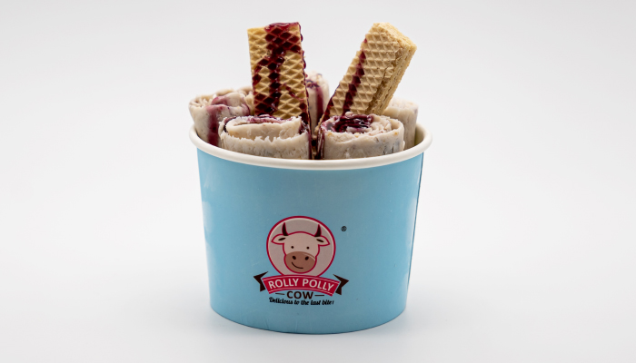 Blueberry Cheesecake Ice Cream Rolls