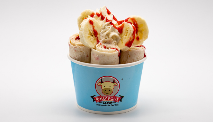 Tropical Cheesecake Ice Cream Rolls