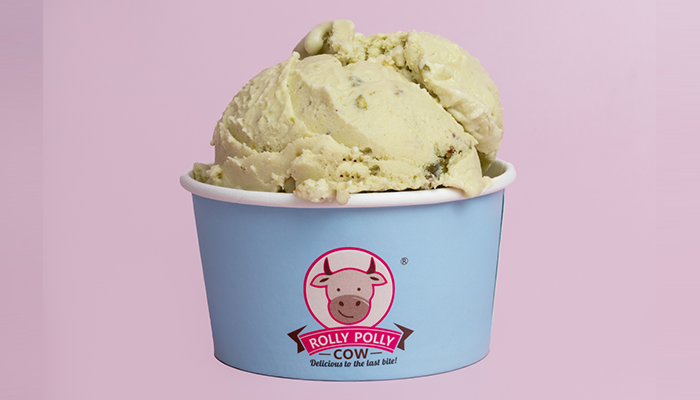 Pistachio Nut Rolly Polly Scoops