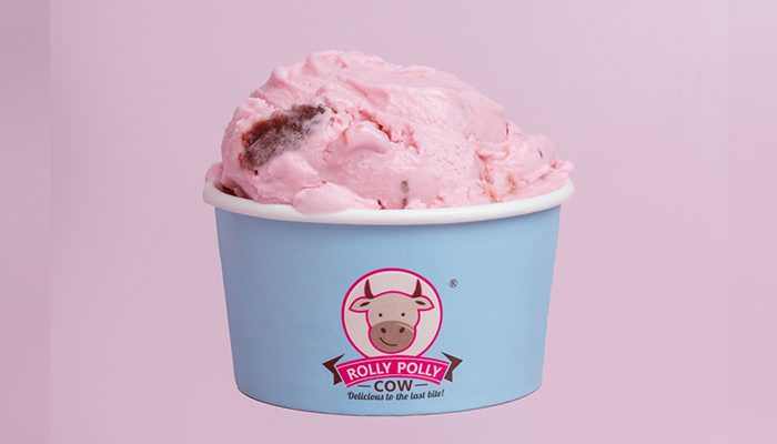 Strawberry Rolly Polly Scoops